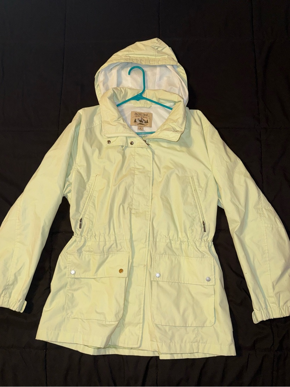 Pacific Trail Light Yellow Hooded Rain Jacket